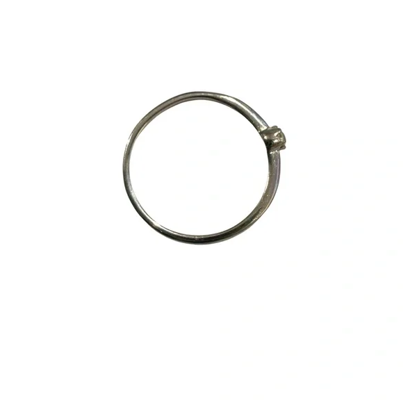 🩵Silver polished stainless steel cubic zirconia ring - Size 7 - Picture 3 of 3